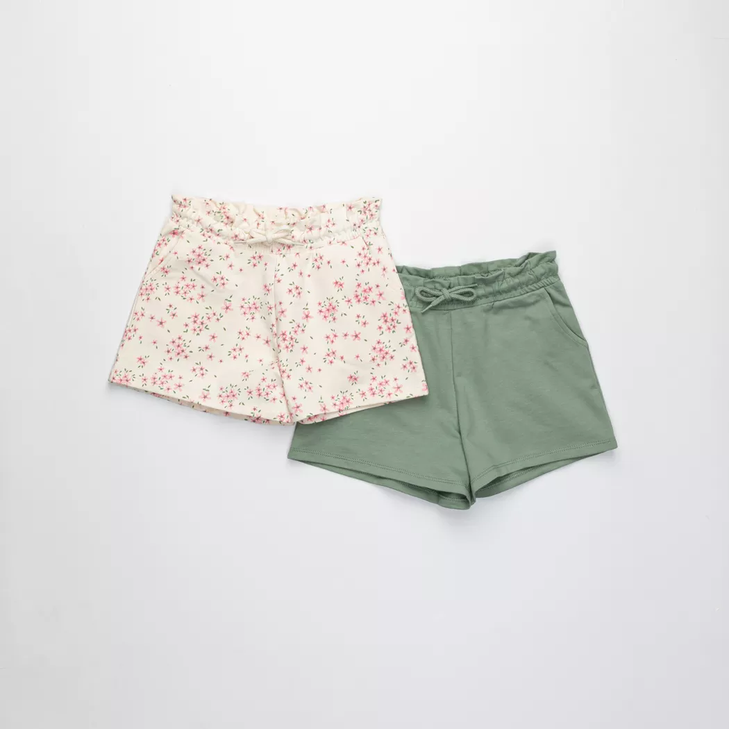 Manor Kids - Shorts Duo-Pack, 122, Lindengrün