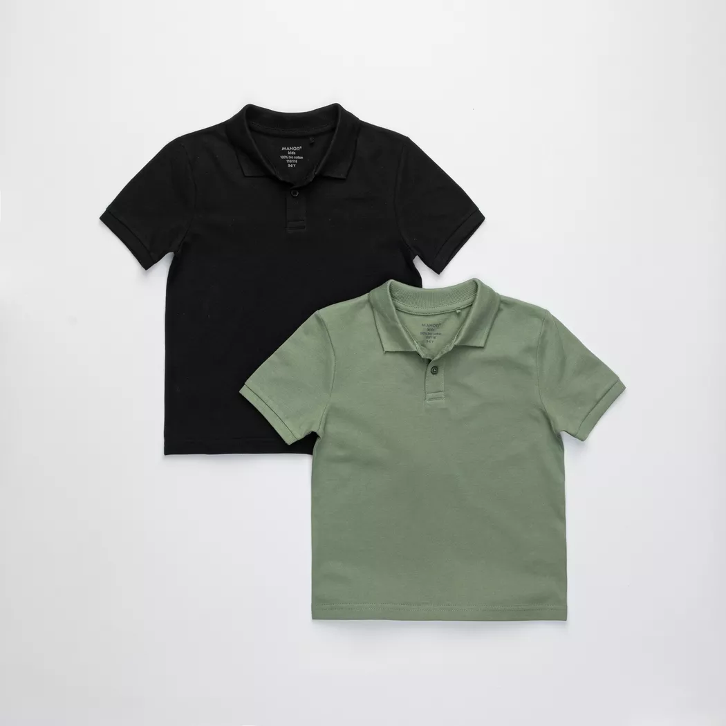 Manor Kids - Duopack, T-Shirts, kurzarm, 122-128, Grün