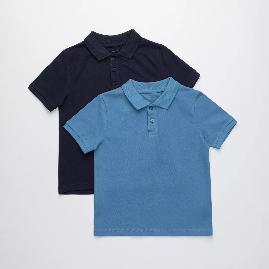 Manor Kids - Duopack, T-Shirts, kurzarm, 110-116, Marine 2