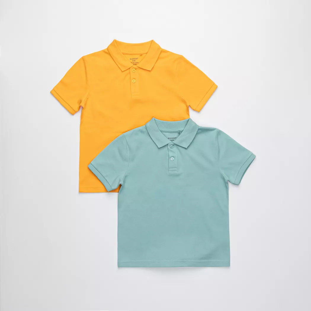 Manor Kids - Duopack, T-Shirts, kurzarm, 122-128, Gelb
