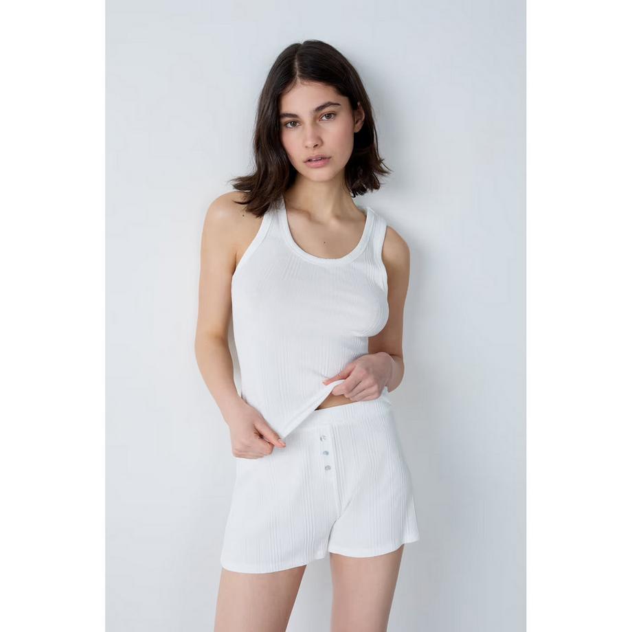 Etam Pantaloncini a costine con bottoni  