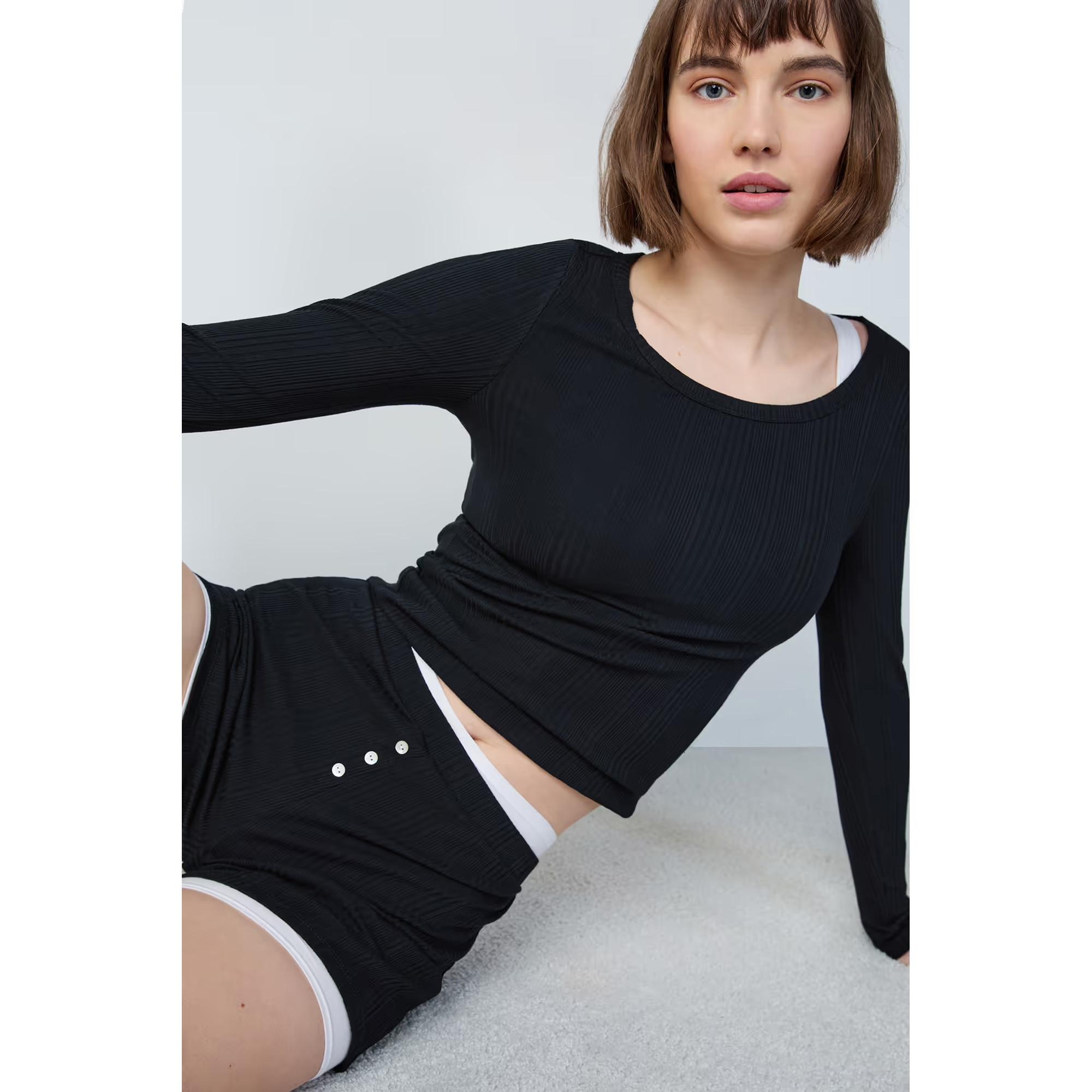 Etam Pantaloncini a costine con bottoni  