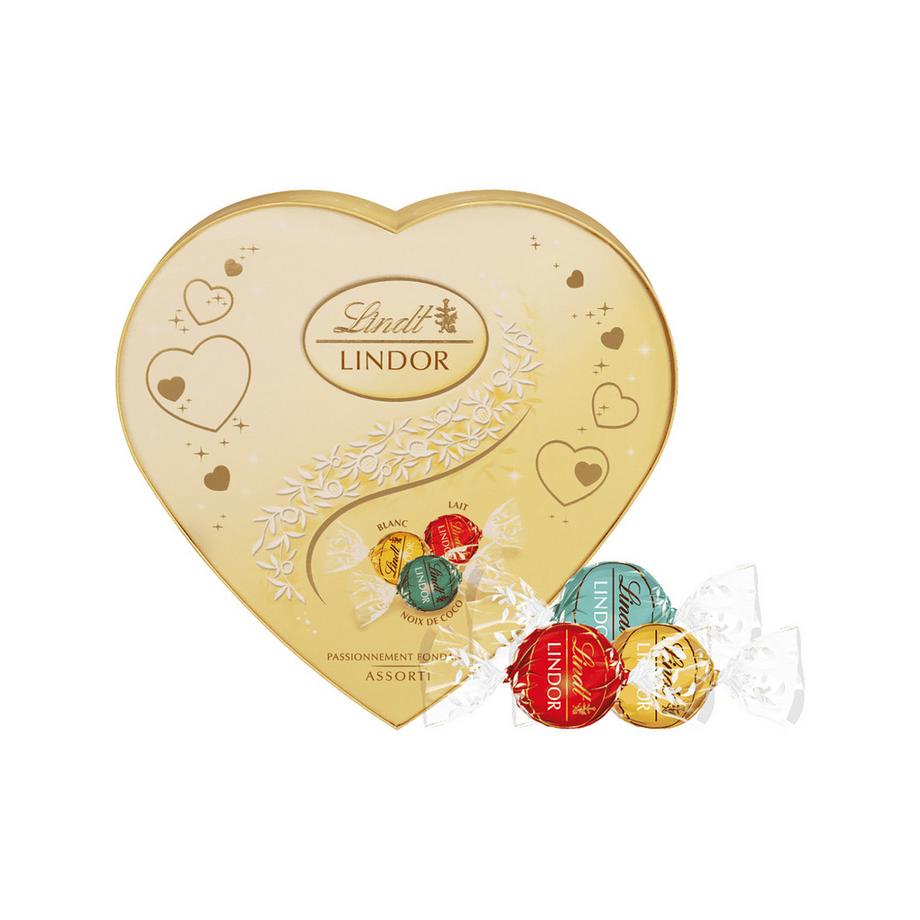 Lindt V-DAY Lindor Herz Weiss Assortiert 