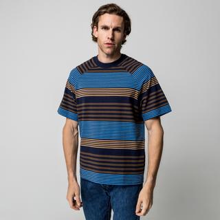 Manor Man Gestreiftes Regular Fit Kurzarm T-Shirt  