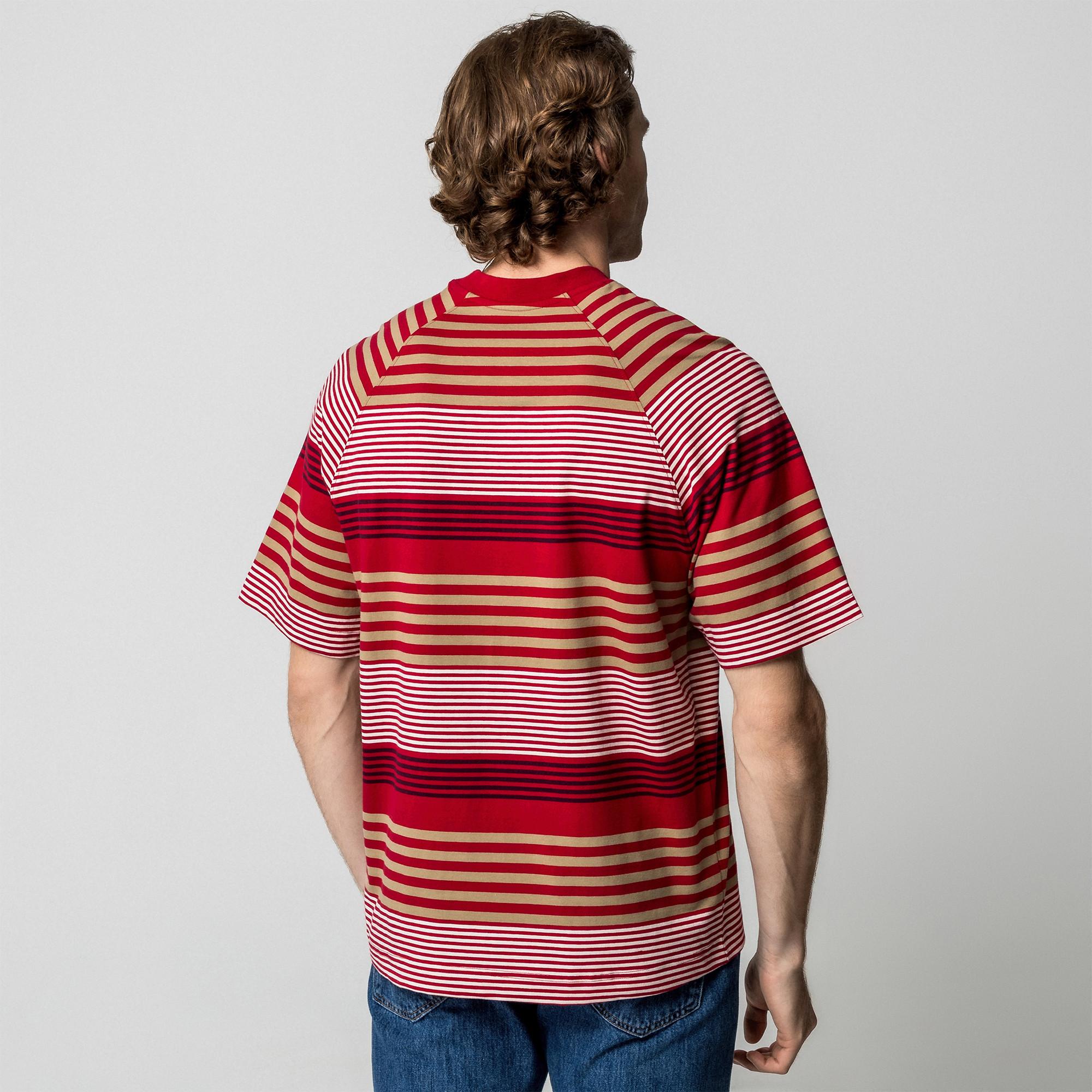 Manor Man Gestreiftes Regular Fit Kurzarm T-Shirt  