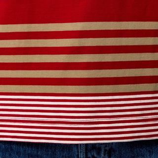 Manor Man Gestreiftes Regular Fit Kurzarm T-Shirt  