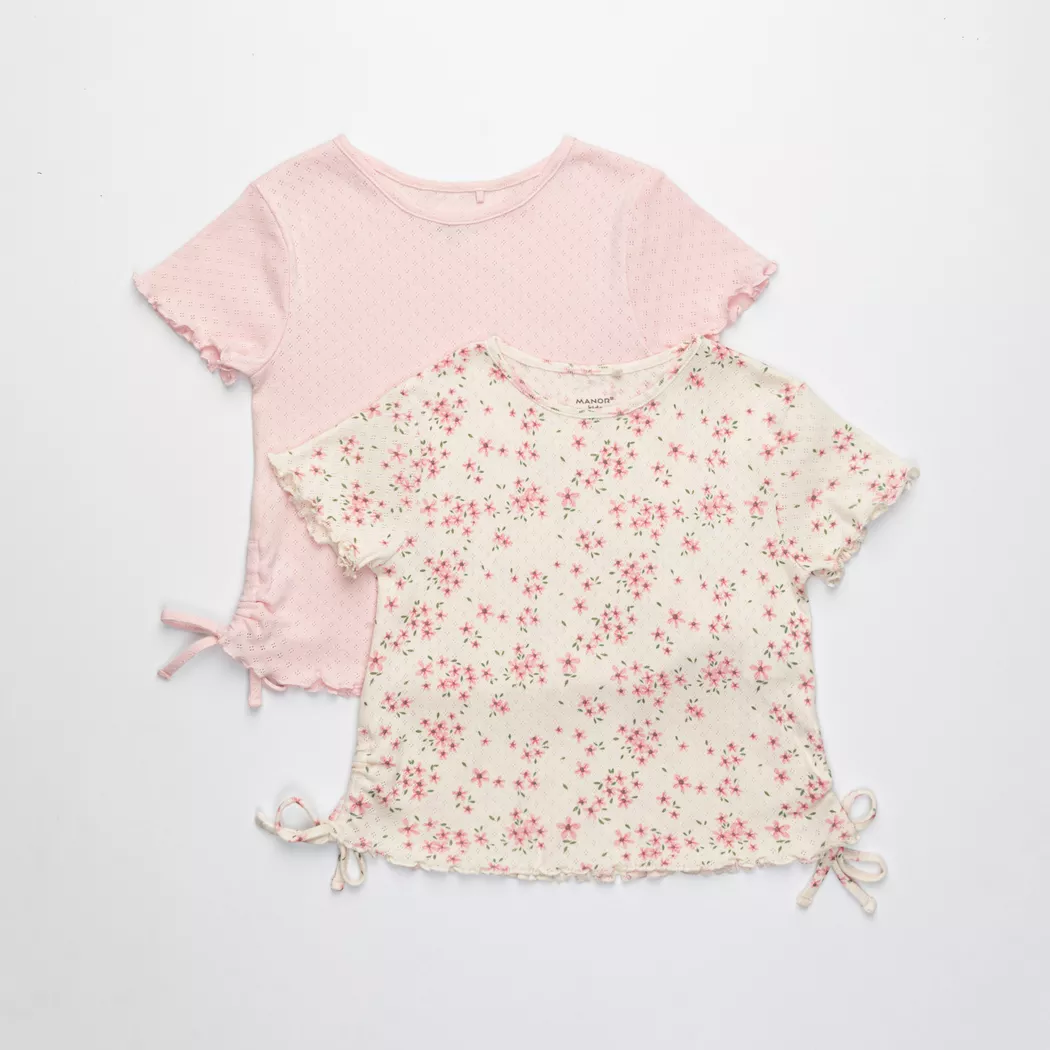 Manor Kids - Duopack, T-Shirts, kurzarm, 146-152, Rosa