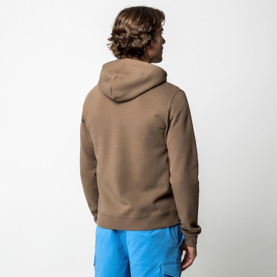 Manor Man Full Zip Hoodie mit gestreiftem Kapuzenfutter  