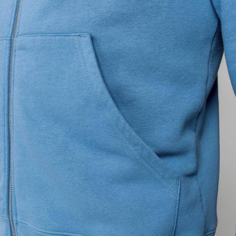 Manor Man Full Zip Hoodie mit gestreiftem Kapuzenfutter  