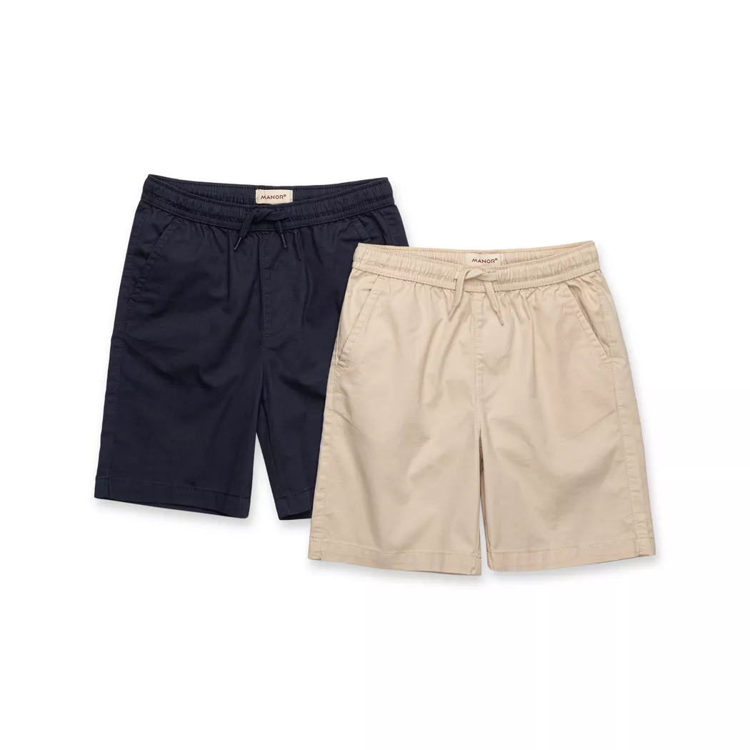 Manor Kids - Shorts Duo-Pack, 128, Marine