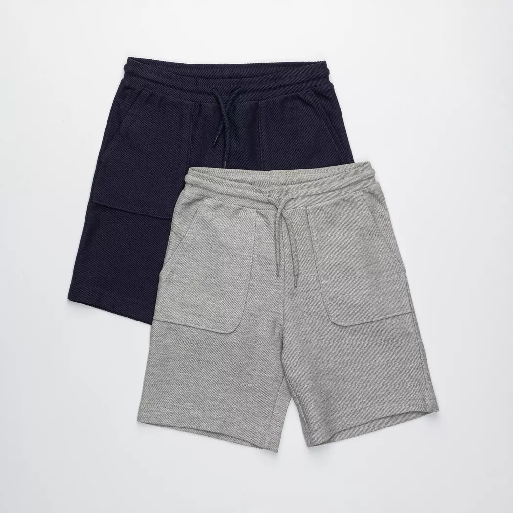 Manor Kids - Shorts Duo-Pack, 110, Grau