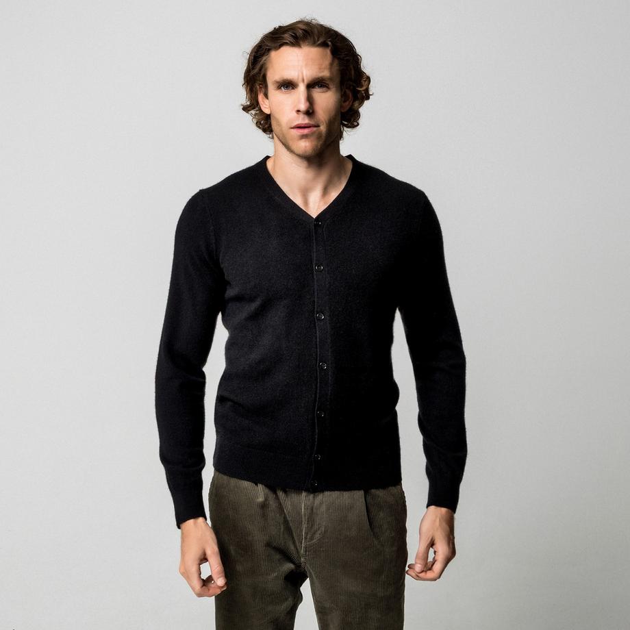 Manor Man Cardigan Cashmere Scollo a V  