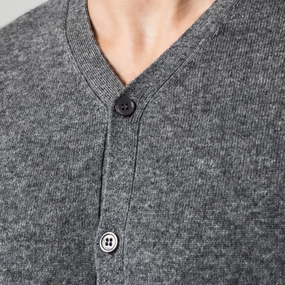 Manor Man Cardigan Col V Cachemire  