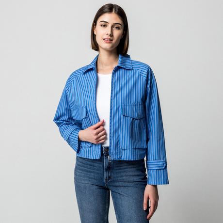 Manor Woman Giacca Blouson Trench Rayata  