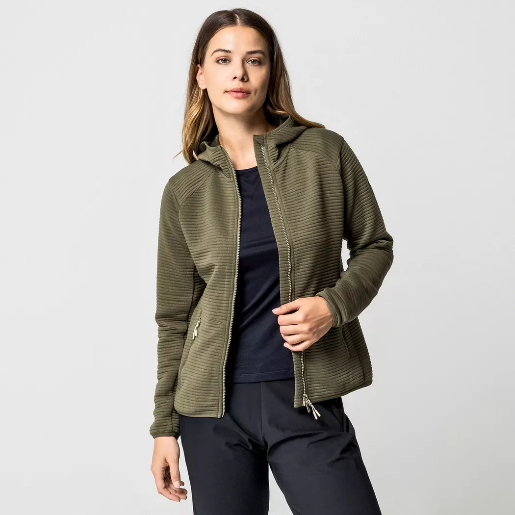 Manor Sport - Jacke mit Reissverschluss, für Damen, Olivegrün, Größe L