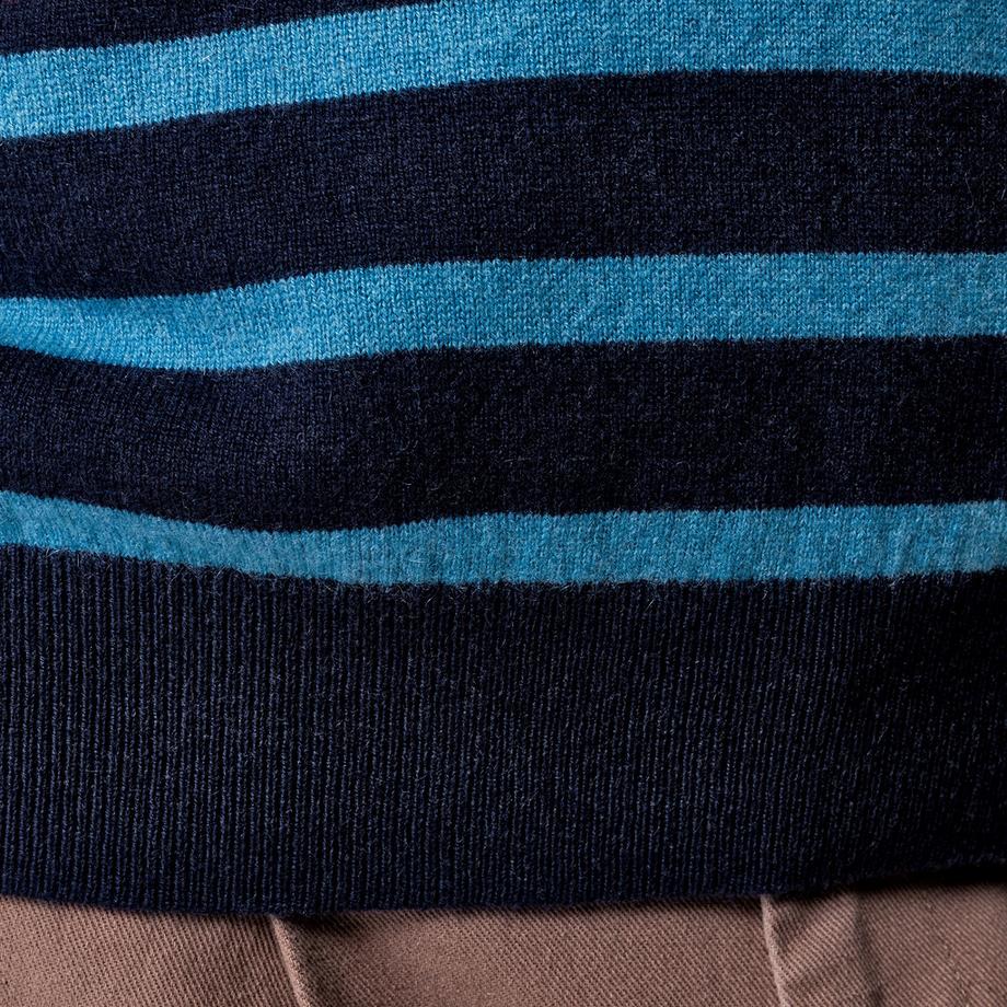 Manor Man Gilet Pull Rayé Col V  