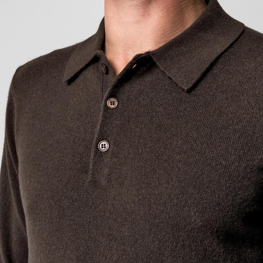 Manor Man Pull Col Polo Maille Fine  