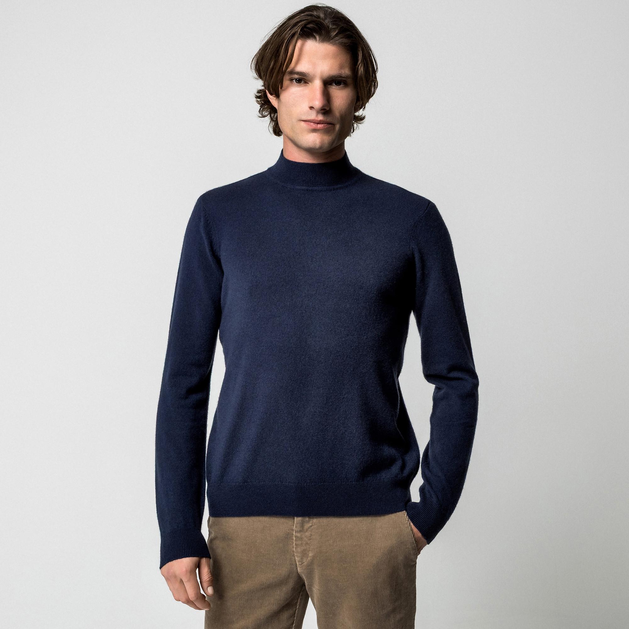 Manor Man Kaschmir Mock Neck Pullover  