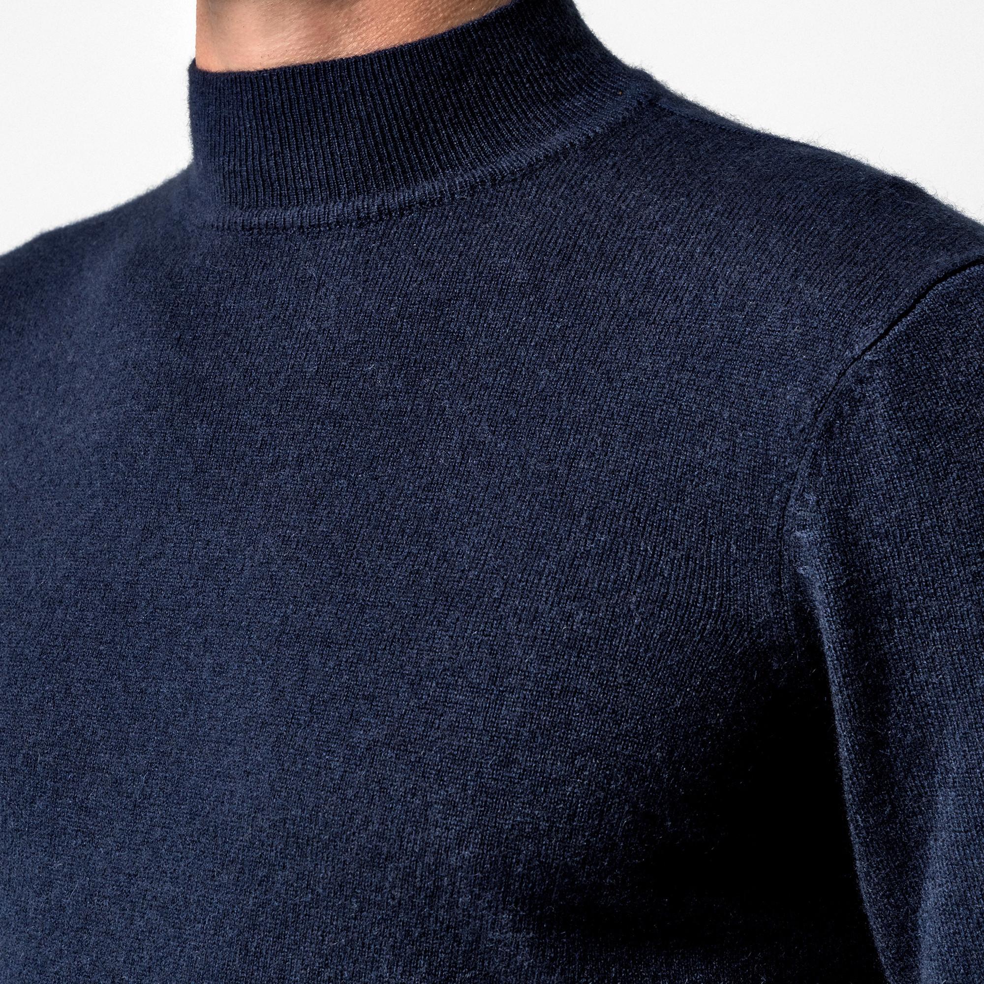 Manor Man Kaschmir Mock Neck Pullover  