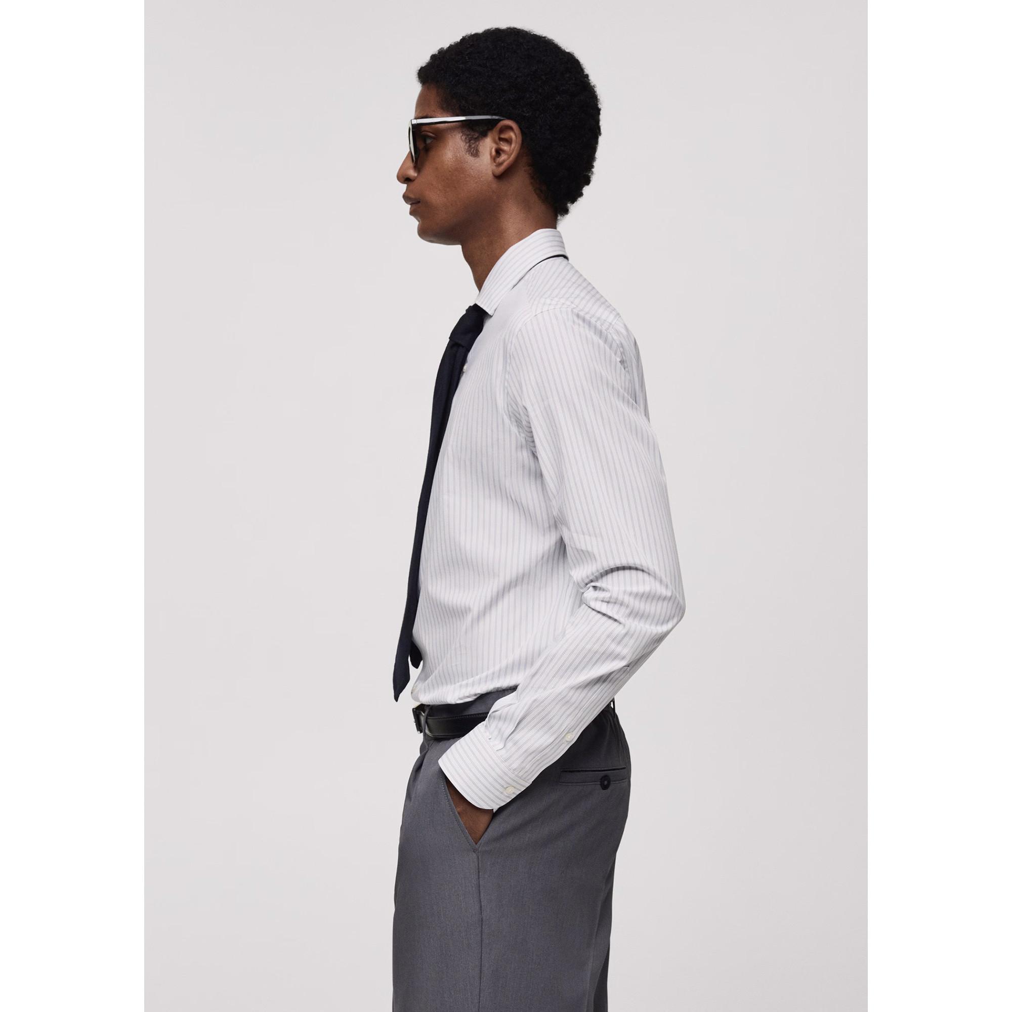 Mango Man VECCHIA Langarm Hemd gestreift  