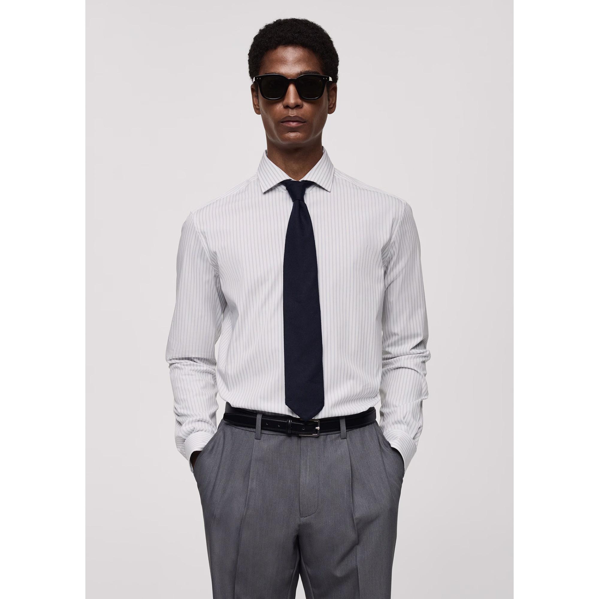 Mango Man VECCHIA Langarm Hemd gestreift  