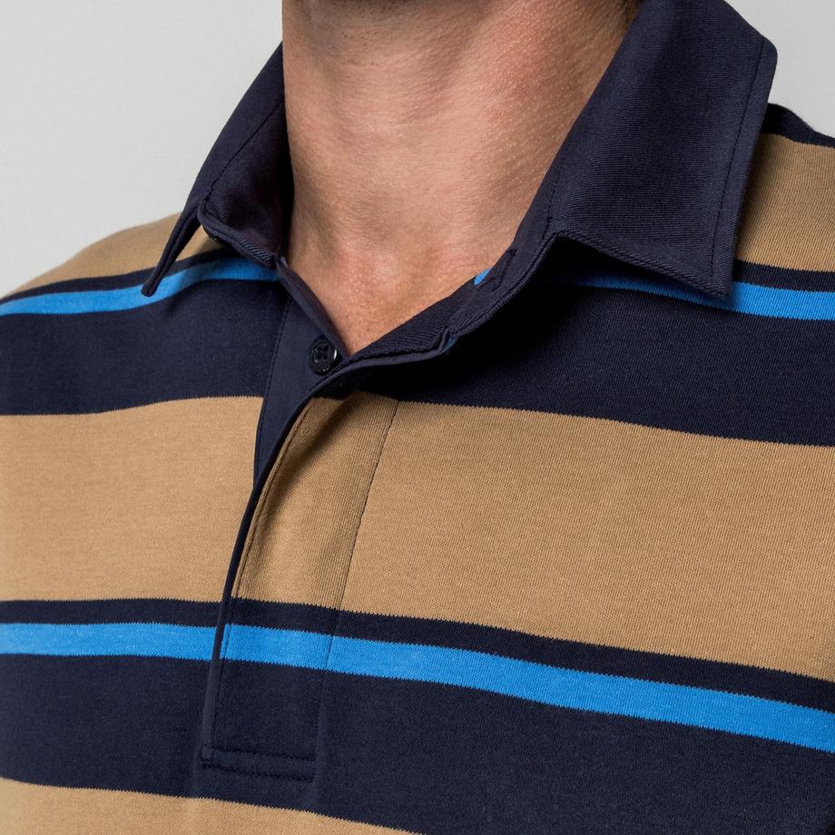 Manor Man Polo à Manches Courtes Rayé  
