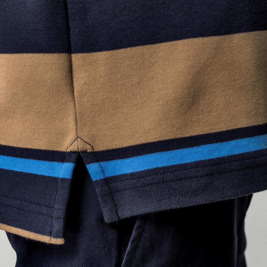 Manor Man Polo à Manches Courtes Rayé  