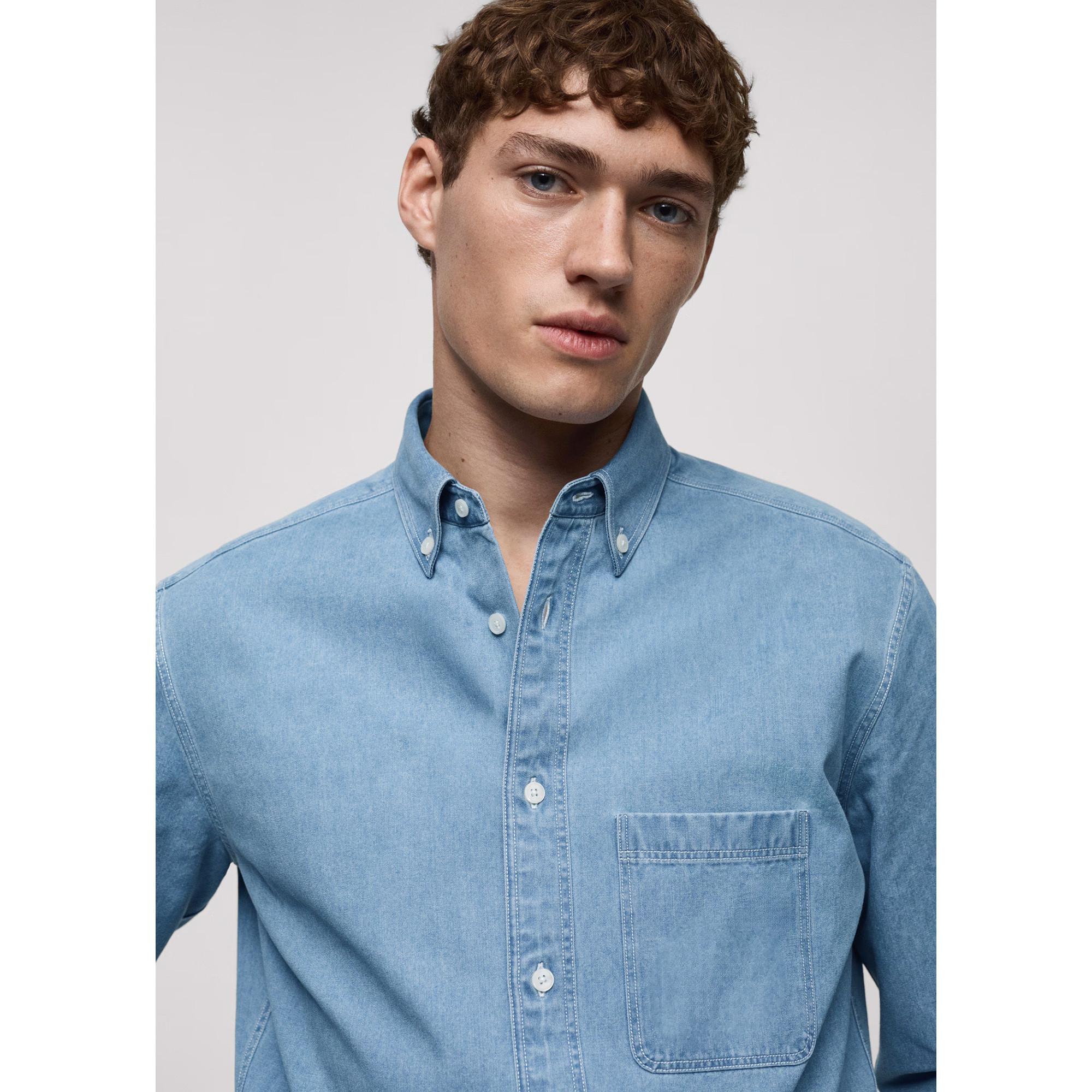 Mango Man DENIM Camicia a maniche lunghe 