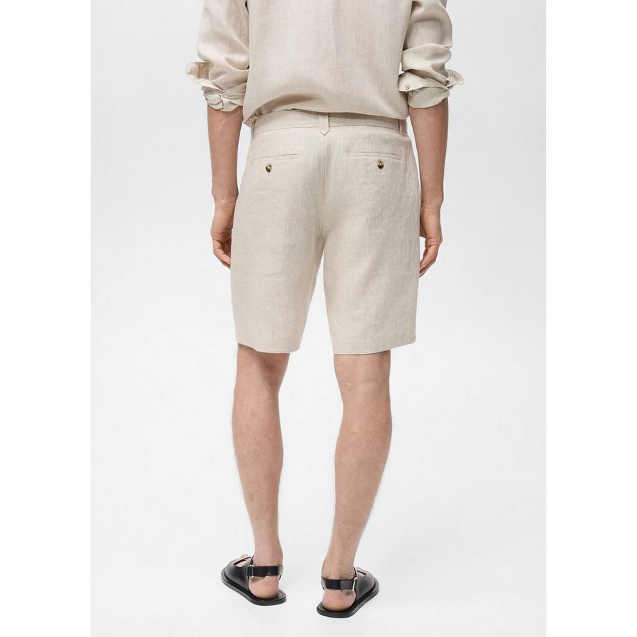 Mango Man CARP Slim Fit Short en Lin  