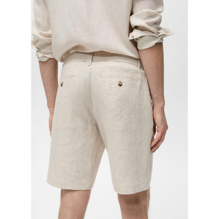 Mango Man CARP Slim Fit Short en Lin  