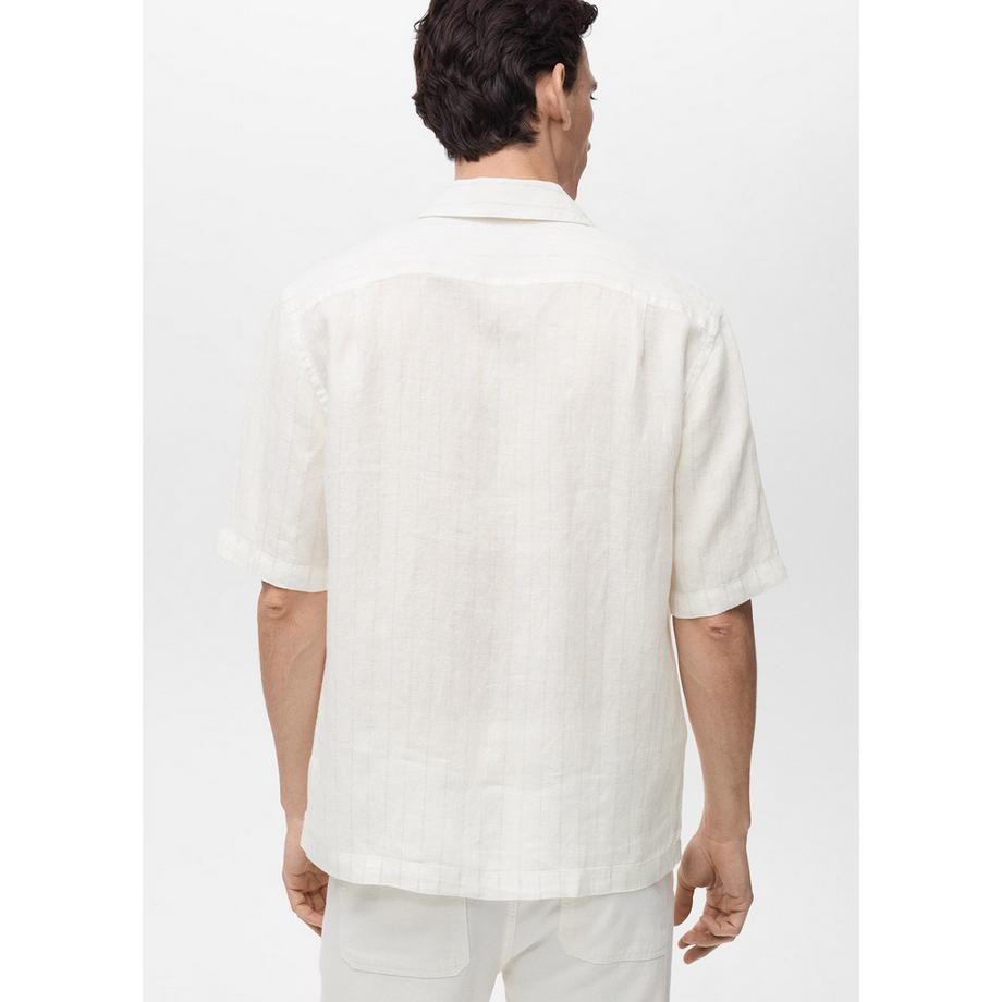 Mango Man SAFI Nadelstreifen Kurzarmhemd  