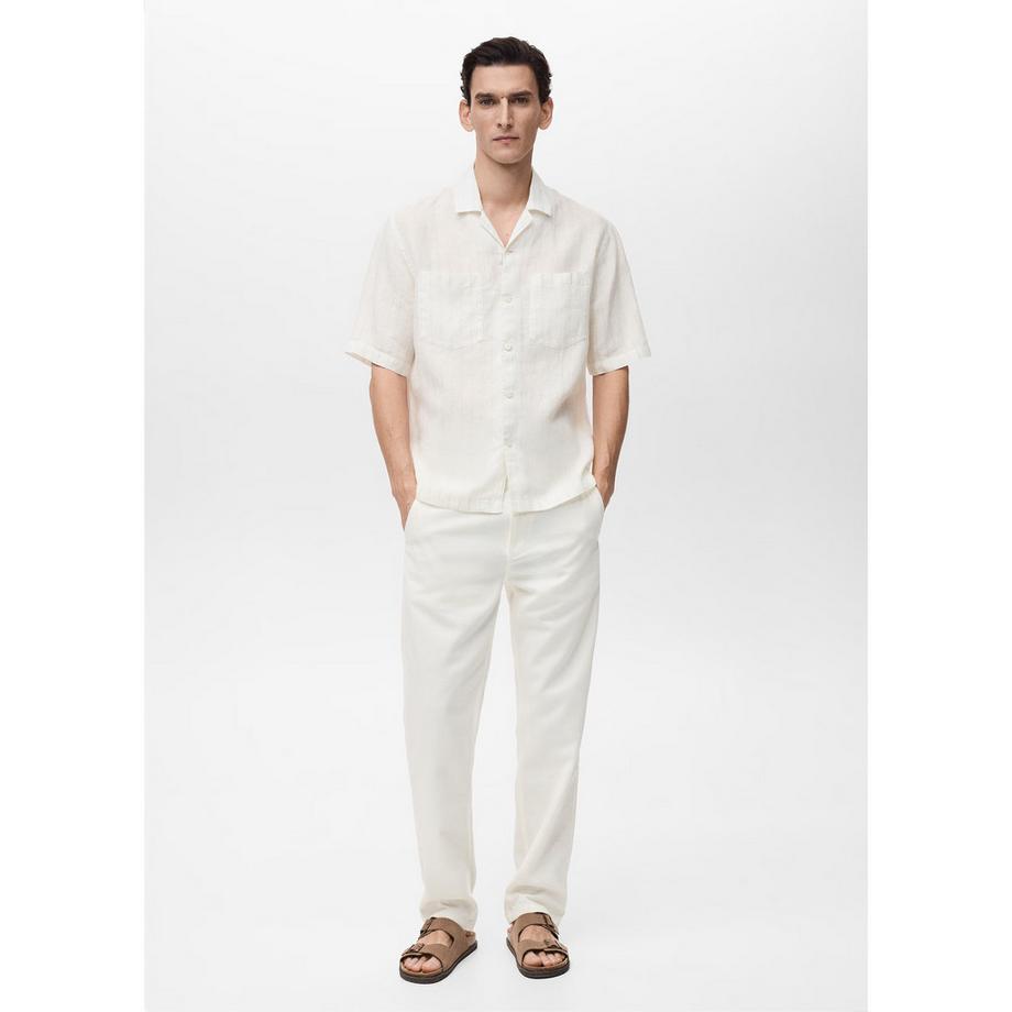 Mango Man SAFI Nadelstreifen Kurzarmhemd  