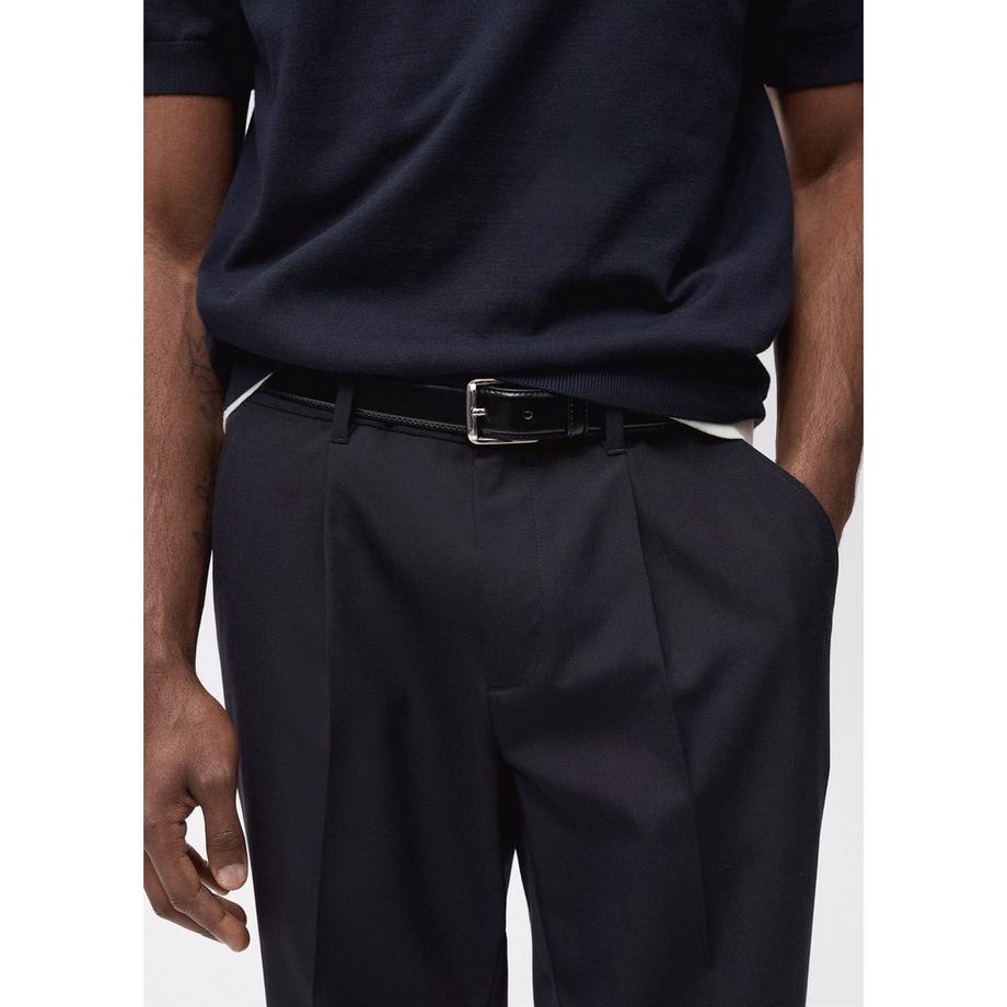 Mango Man Tropical Slim Fit Pantalone con Pinces  