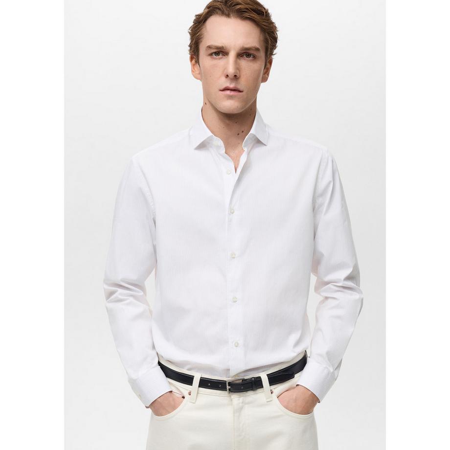 Mango Man DONOSTI Rayures Fines Regular Fit Chemise Manches Longues  