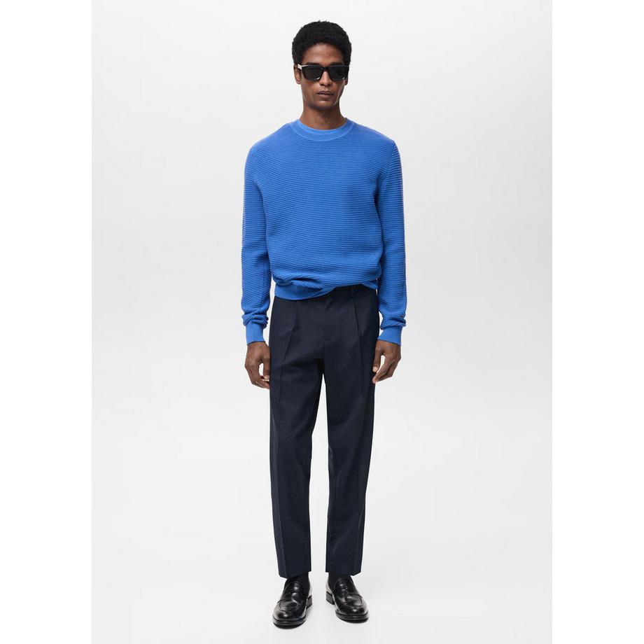 Mango Man Salas Zopfmuster Slim Fit Pullover  