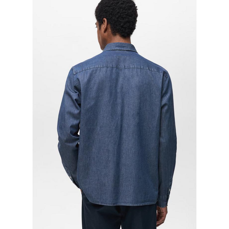 Mango Man NEGURI Chemise Chambray Classic Fit Manches Longues  