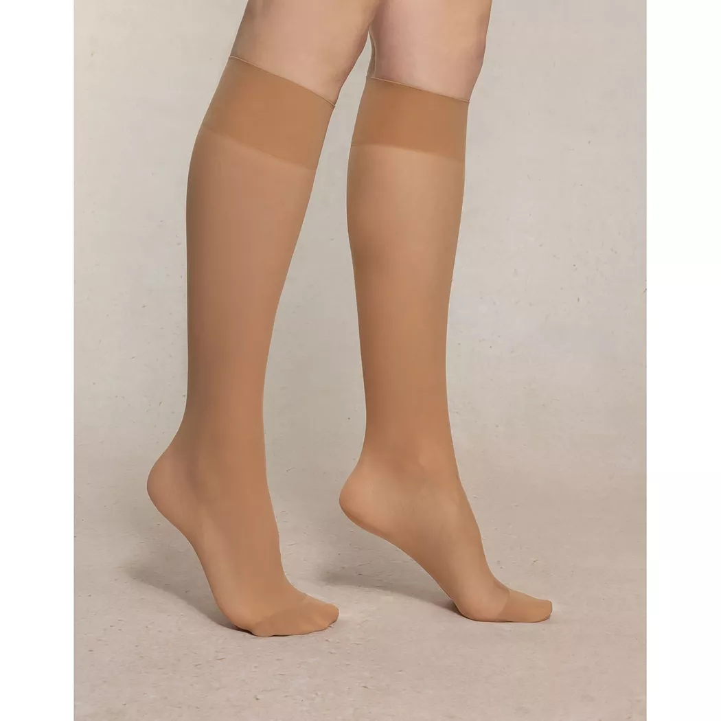 BLEU FORET - Kniestrümpfe, für Damen, Nude, Größe ONESIZE