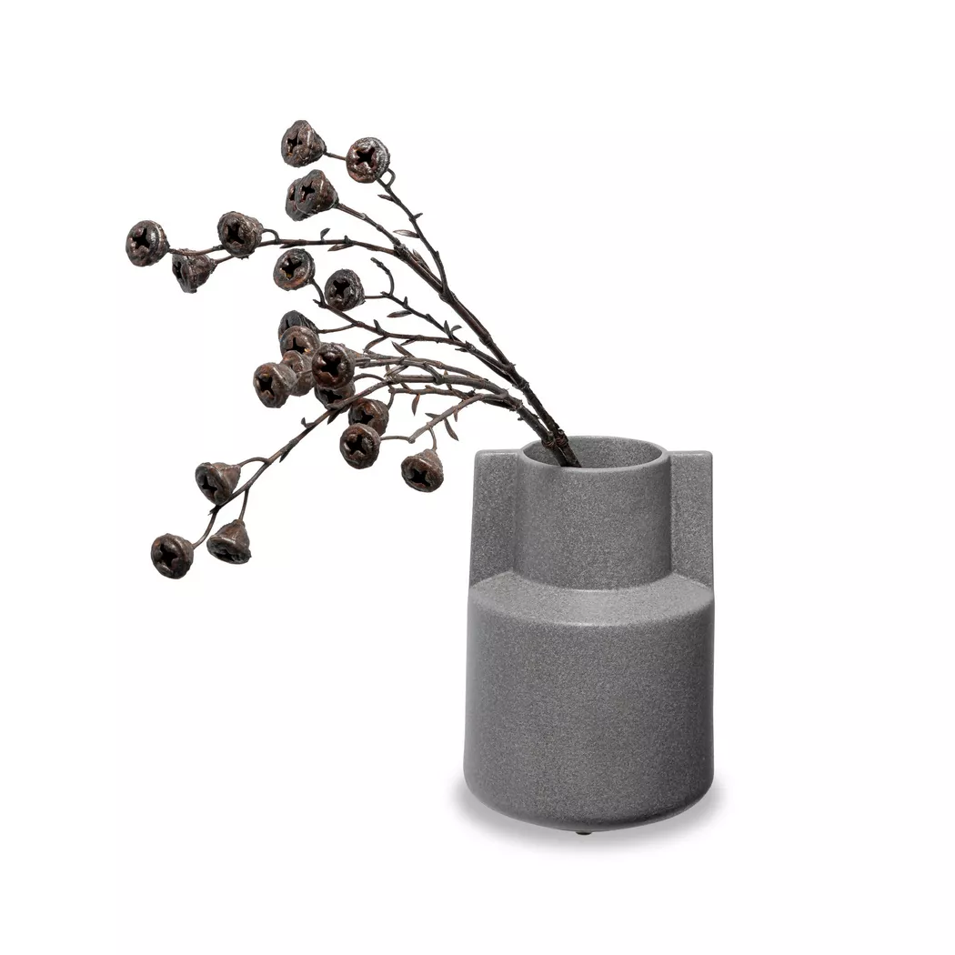 Manor Roman Ceramic Vase Dark Gray