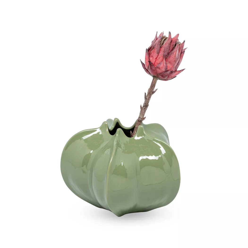 Manor - Keramikvase, 24X18CM, Hellgrün