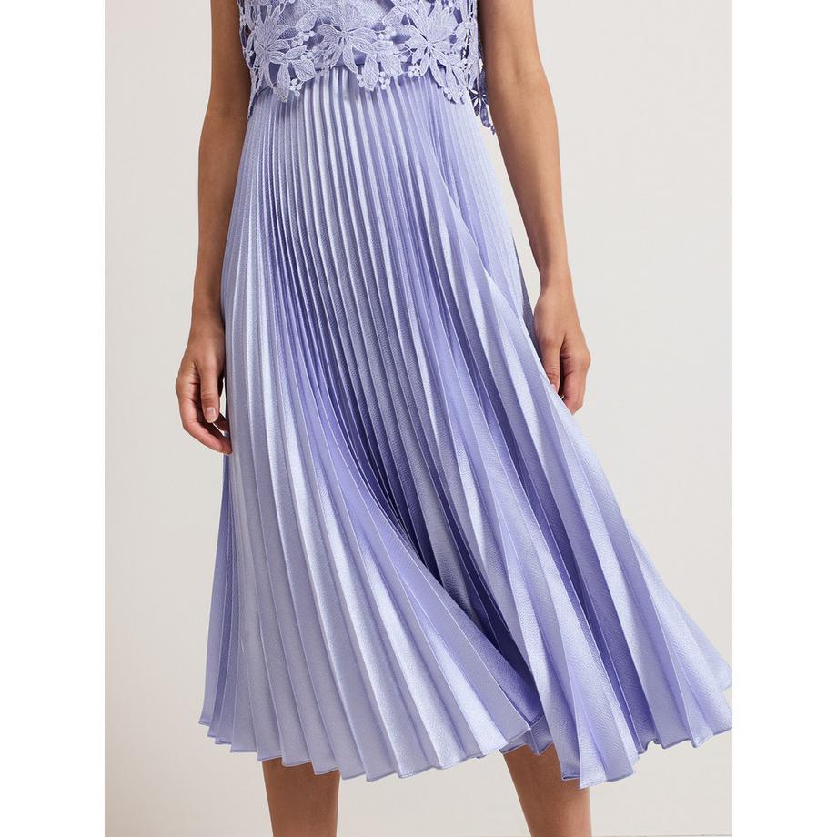 Phase Eight Dana Spitzenoberteil Plissiertes Midikleid  