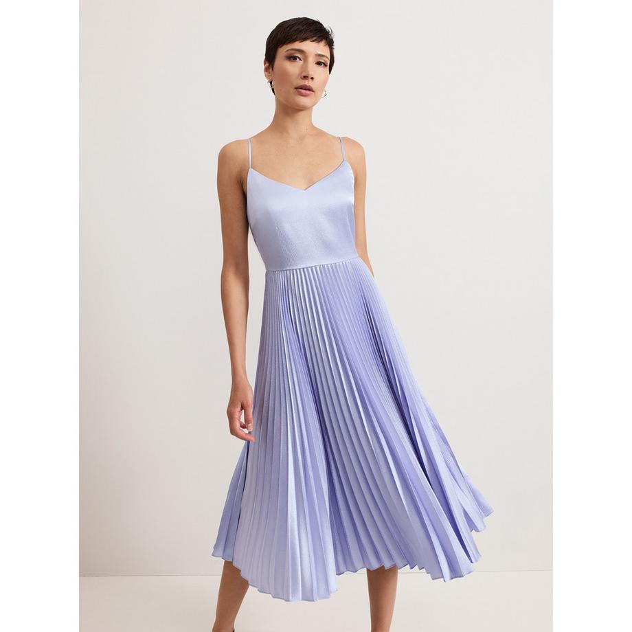 Phase Eight Dana Spitzenoberteil Plissiertes Midikleid  