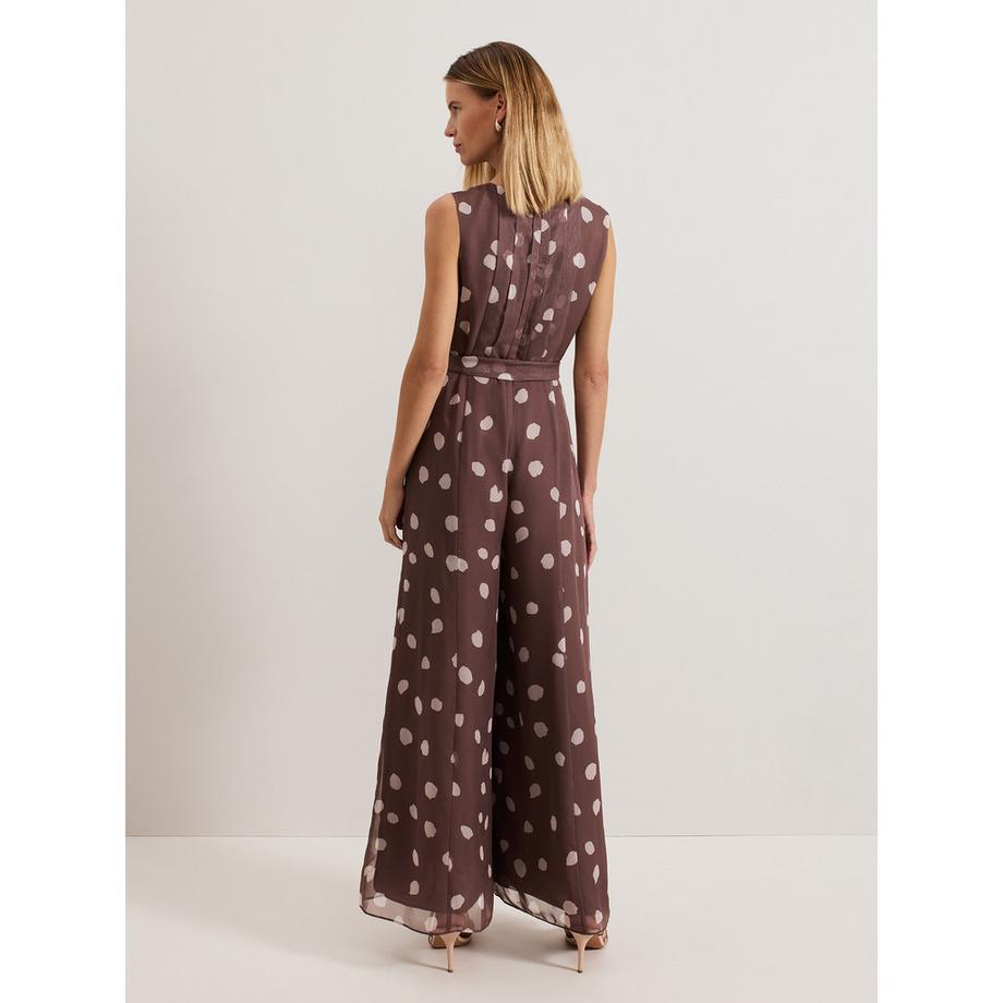 Phase Eight Maxine Polka Dot Chiffon Jumpsuit  
