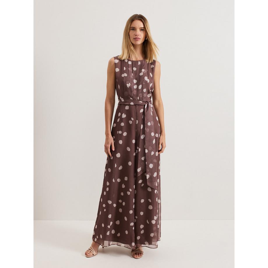 Phase Eight Maxine Polka Dot Chiffon Jumpsuit  