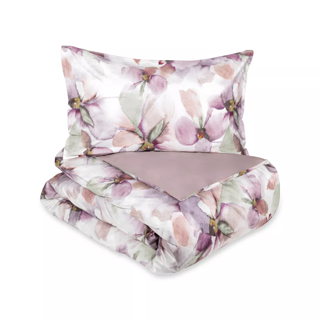 Fazzini - Kissenbezug, Transparenze Blumenmuster Kissenbezug, 65 x 100 cm, Rosa