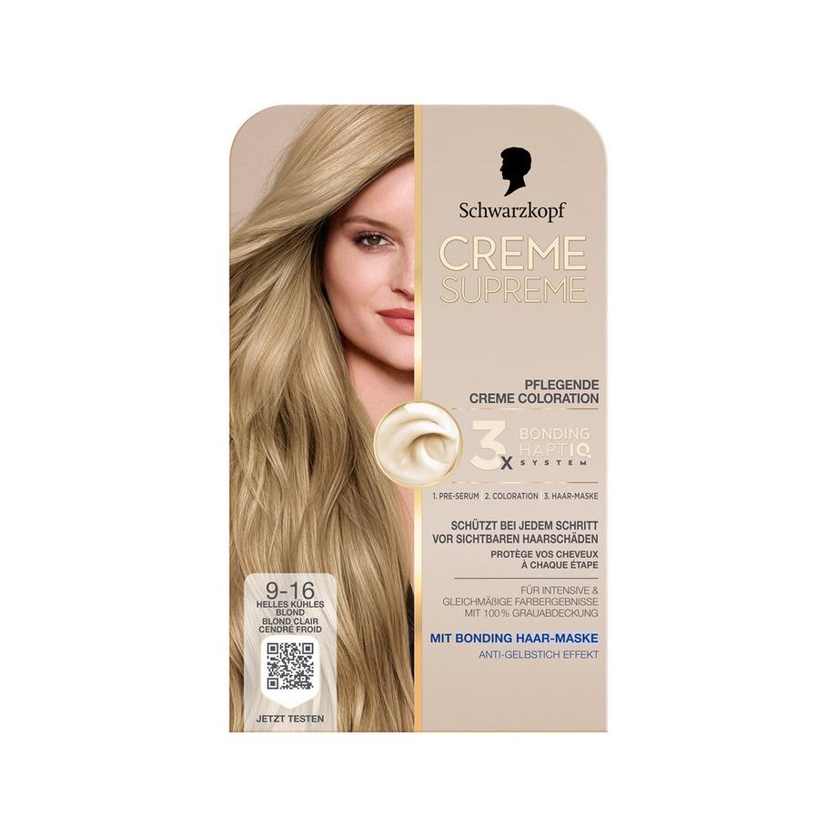 Creme Supreme  Coloration 9-16 Helles Kühles Blond 