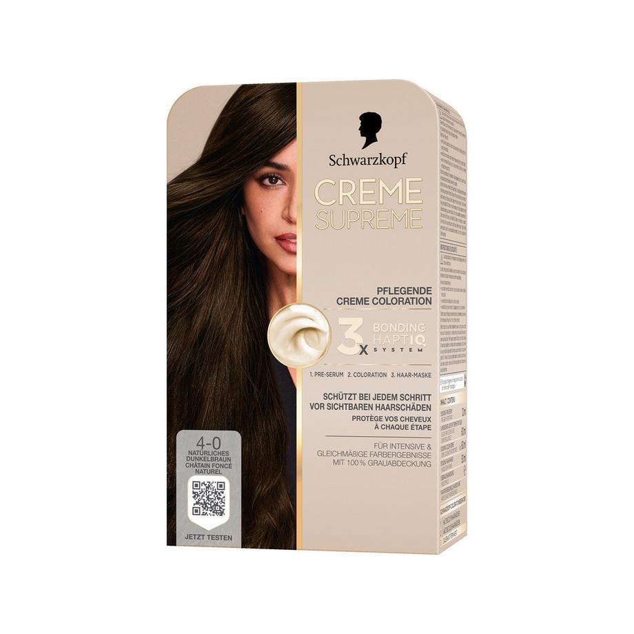 Creme Supreme  Coloration 4-0 Marron foncé naturel 