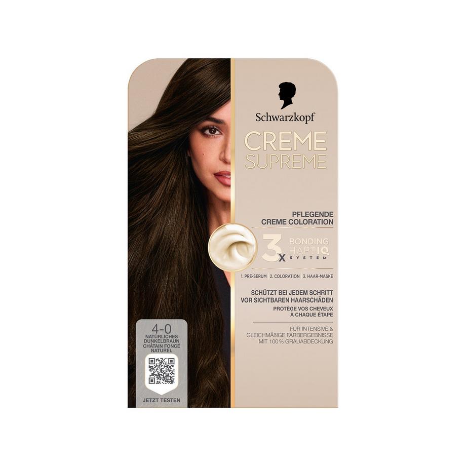 Creme Supreme  Coloration 4-0 Marron foncé naturel 