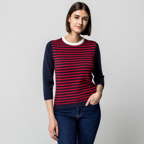 Manor Woman Maglione a Righe Maniche 3/4  