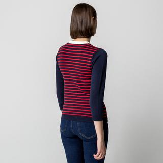 Manor Woman Maglione a Righe Maniche 3/4  