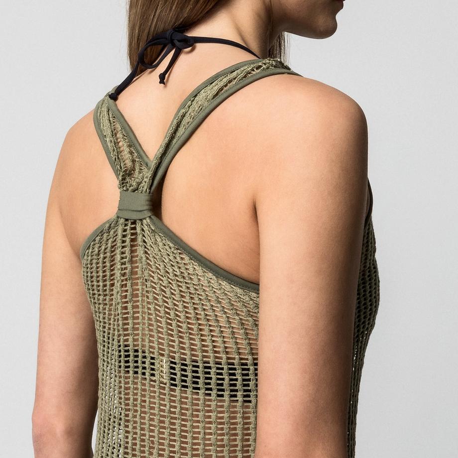 Manor Woman Ärmelloses Mesh Maxikleid  